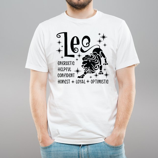 T-shirt Symbole Leo Zodiac Horoscope Personnalité Traits (Créateur téléchargé)