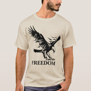 T-shirt Symbole liberté d'aigle. Personnalisé