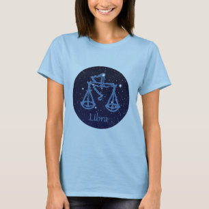 T-shirt Symbole Libra Constellation et Zodiac avec étoiles