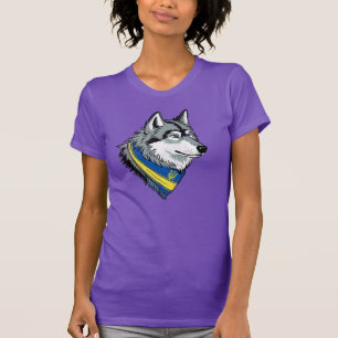 T-shirt Symbole loup ukrainien, fort, fier de l'art ukrain