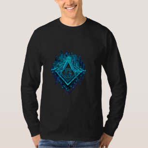 T-shirt Symbole maçonnique avec satellite-ville en forme d