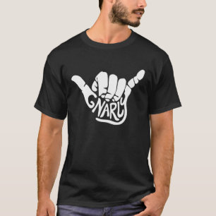 T-shirt Symbole main Shaka Gnarly Hang Loose Surfer Patina