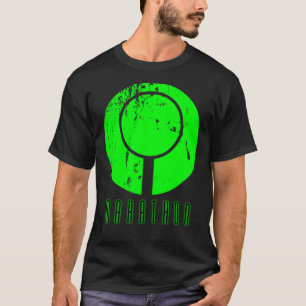 T-shirt Symbole marathon IV - Vert sur noir classique T-Sh