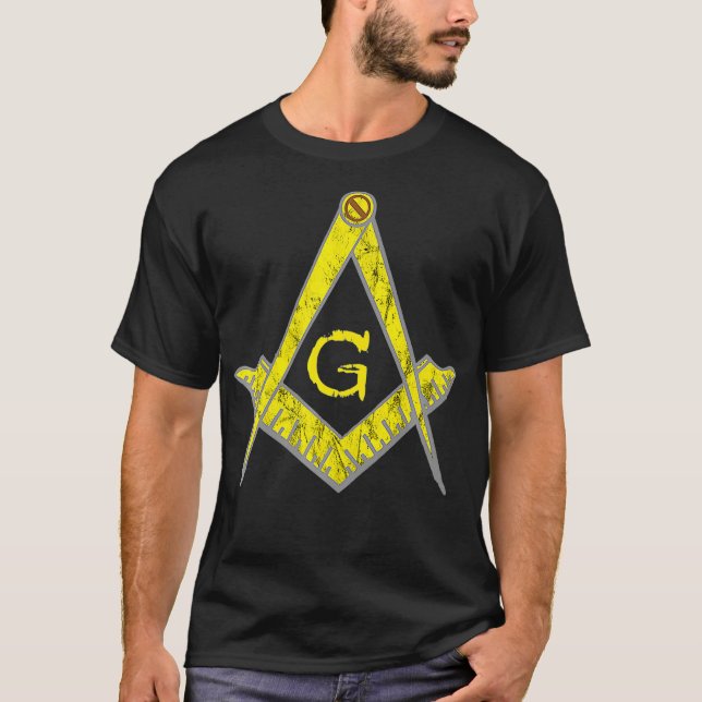 T-shirt Symbole Masonic Lodge PHA Mason Signal Carré (Devant)