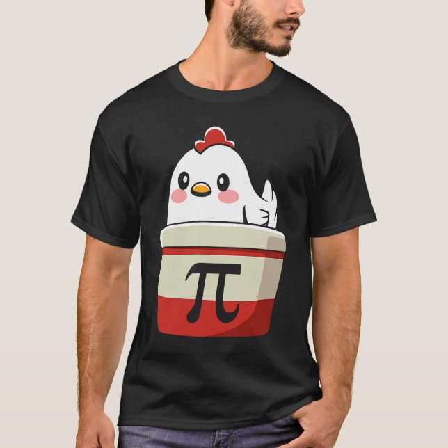 T-shirt Symbole mathématique pi de pot de poulet cool pour (Devant)
