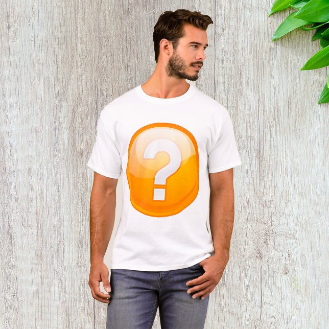 T-shirt Symbole Moderne Gras Point d'Interrogation Orange (Créateur téléchargé)