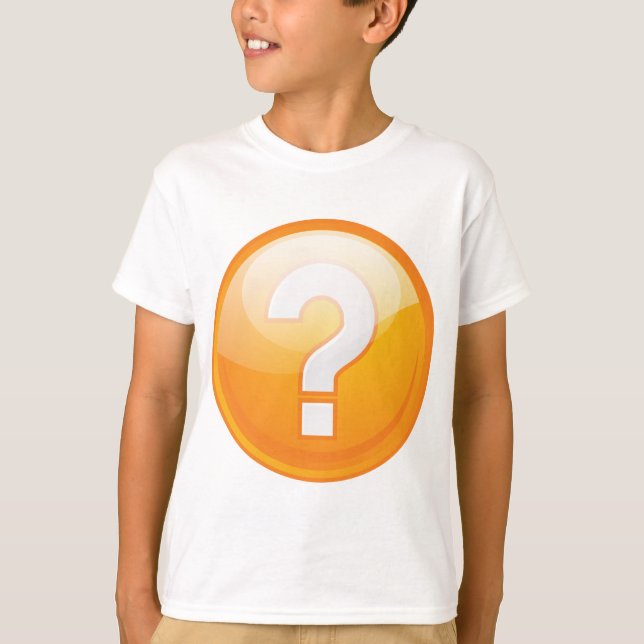 T-shirt Symbole moderne gras point d'interrogation orange (Devant)