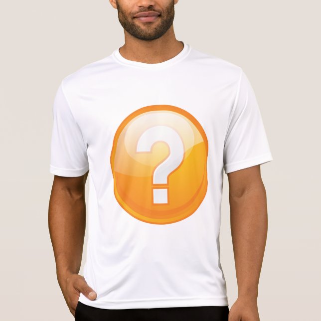 T-shirt Symbole moderne gras point d'interrogation orange (Devant)
