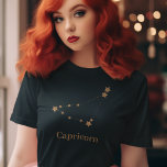 T-shirt Symbole moderne Zodiac Capricorne d'or | Élément T<br><div class="desc">Symbole moderne Zodiac Capricorne d'or | Élément Terre</div>