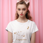 T-shirt Symbole moderne Zodiac Capricorne d'or | Élément T<br><div class="desc">Symbole moderne Zodiac Capricorne d'or | Élément Terre</div>
