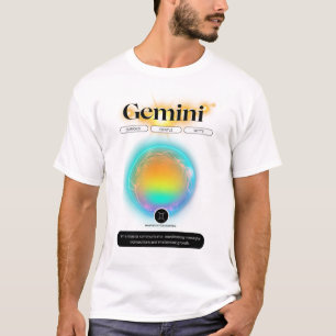 T-shirt Symbole moderne Zodiac Gemini Citation Air Element