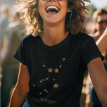 T-shirt Symbole moderne Zodiac Gold Virgo | Élément Terre<br><div class="desc">Symbole moderne Zodiac Gold Virgo | Élément Terre</div>