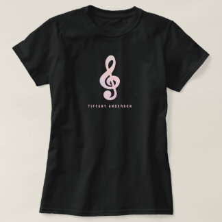 T-shirt Symbole musical rose Pastel Musique Art Monogramme