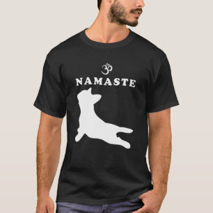 T-shirt Symbole Namaste Om French Bulldog Funny Yoga Don F