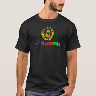 T-shirt Symbole national de l'emblème du drapeau de l'Afgh