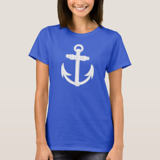 T-shirt Symbole nautique blanc/bleu d'Ancre