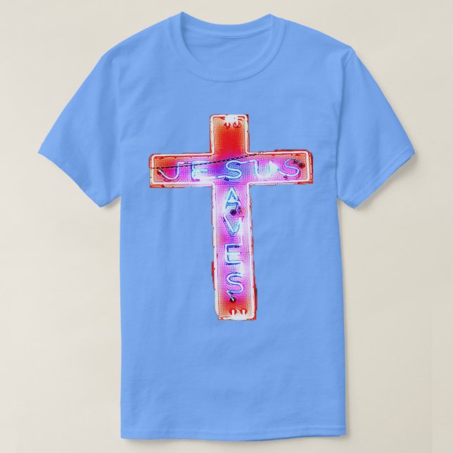 T-shirt SYMBOLE NÉON DE Jésus (Design devant)