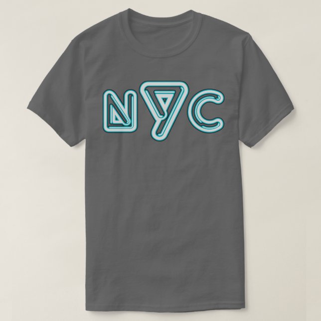 T-shirt SYMBOLE NEON DE New York (Design devant)
