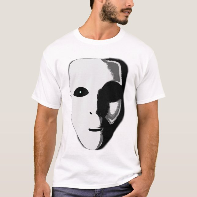 T-shirt Symbole Nickasile Chemise des hommes blancs. (Devant)