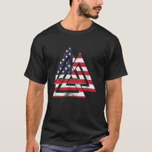 T-shirt Symbole noix de caille Amérique Drapeau américain 