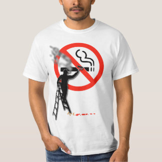 T-shirt Symbole non-fumeur...avec le peintre fumant