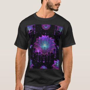 T-shirt Symbole orange Lotus Fleur sans couture