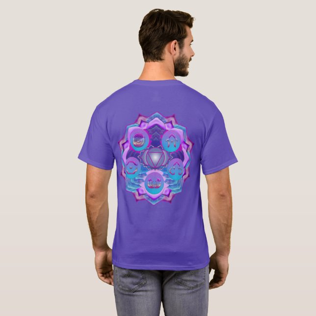 T-shirt Symbole ou illusion du troisième oeil Chakra (Dos entier)