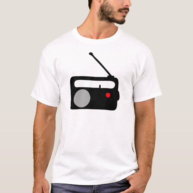 T-SHIRT SYMBOLE PAR RADIO DE NOIR DE TRANSISTOR (Devant)