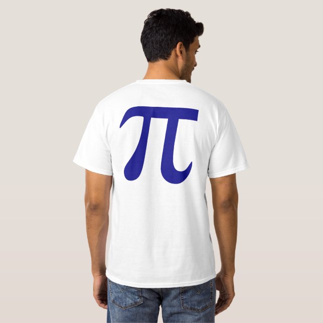 T-shirt Symbole Pi Bleu Marine (Dos entier)