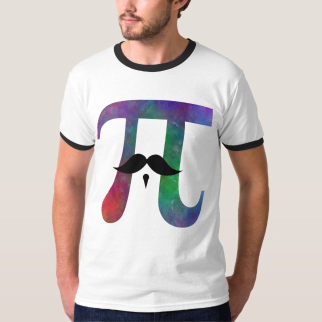 T-shirt Symbole Pi Moustache (Devant)