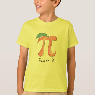 T-shirt Symbole Pi Peach Math Funny