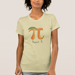 T-shirt Symbole Pi Peach Math Funny