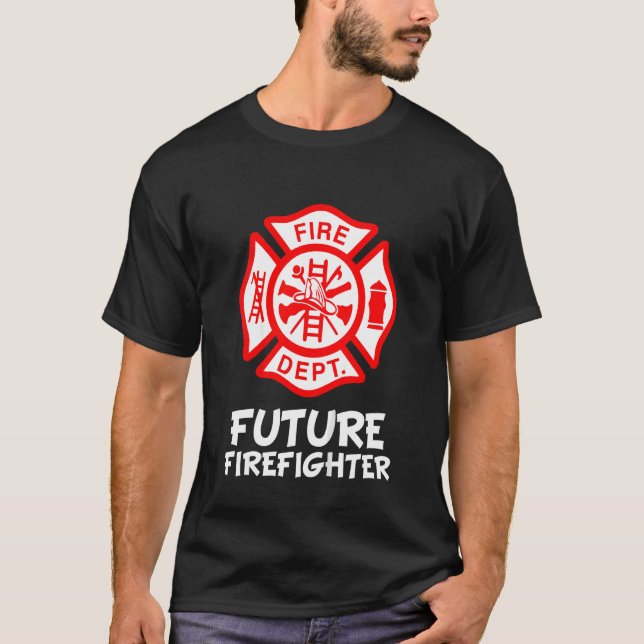 T-shirt Symbole pompier du service de pompiers Futur Firef (Devant)