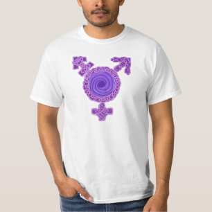 T-shirt Symbole pourpre de transsexuel de Knotwork de