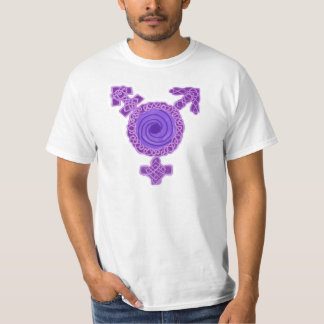 T-shirt Symbole pourpre de transsexuel de Knotwork de