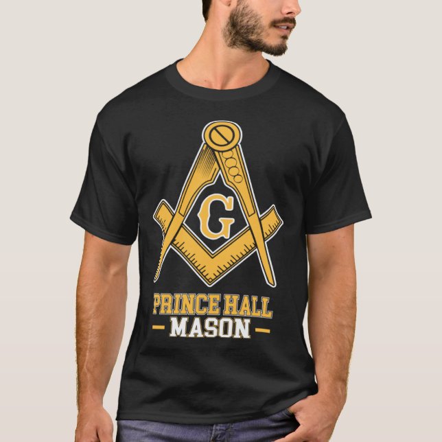 T-shirt Symbole Prince Hall Mason Carré et Compas G Fr (Devant)