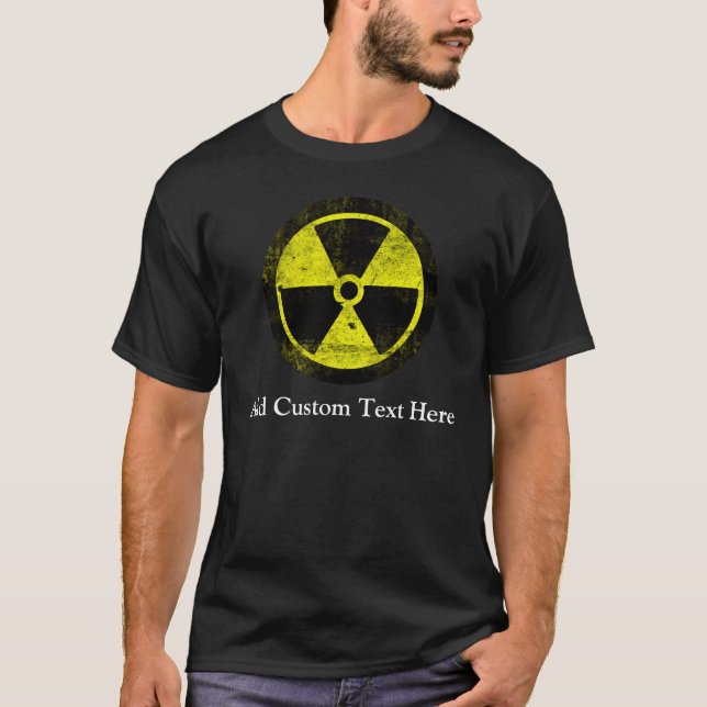 T-shirt Symbole radioactif Grunge (Devant)
