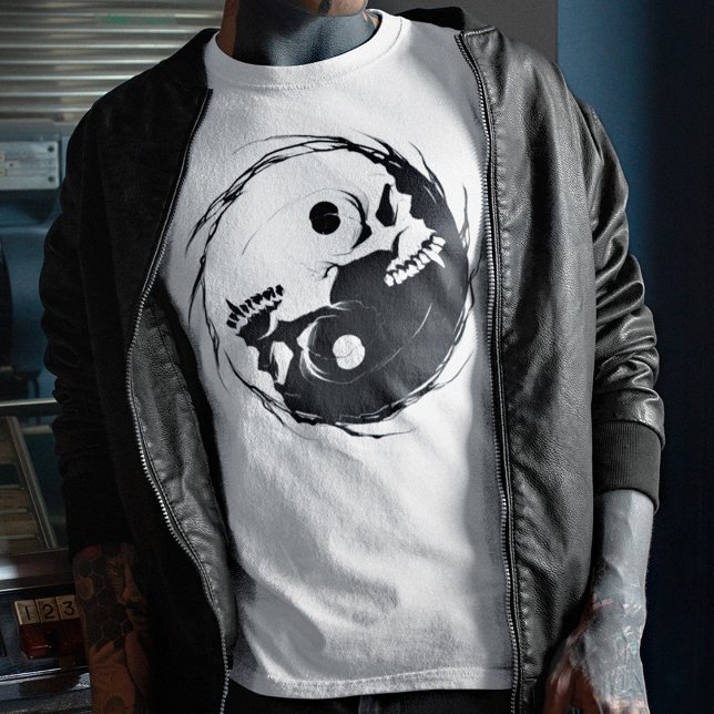 T-shirt Symbole religieux Dark Yin Yang Vampire Crâne (Créateur téléchargé)