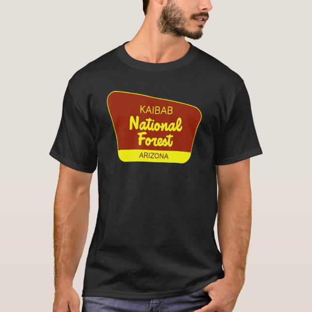 T-shirt Symbole rétro de la forêt nationale de Kaibab Ariz (Devant)