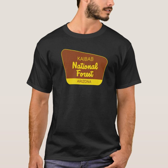 T-shirt Symbole rétro de la forêt nationale de Kaibab Ariz (Devant)