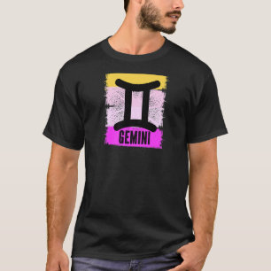 T-shirt Symbole rétro Gemini Anniversaire Zodiac Astrologi
