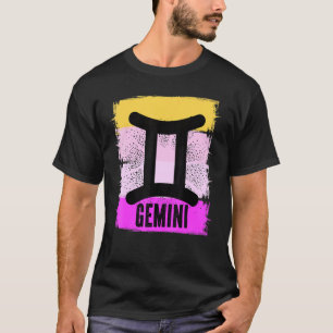 T-shirt Symbole rétro Gemini Anniversaire Zodiac Astrologi