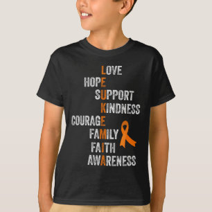 T-shirt SYMBOLE RIBBON ORANGE Vintage AML Leukemia Awar