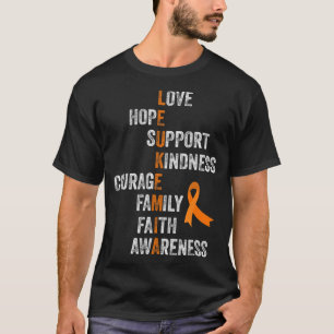 T-shirt SYMBOLE RIBBON ORANGE Vintage AML Leukemia Awar