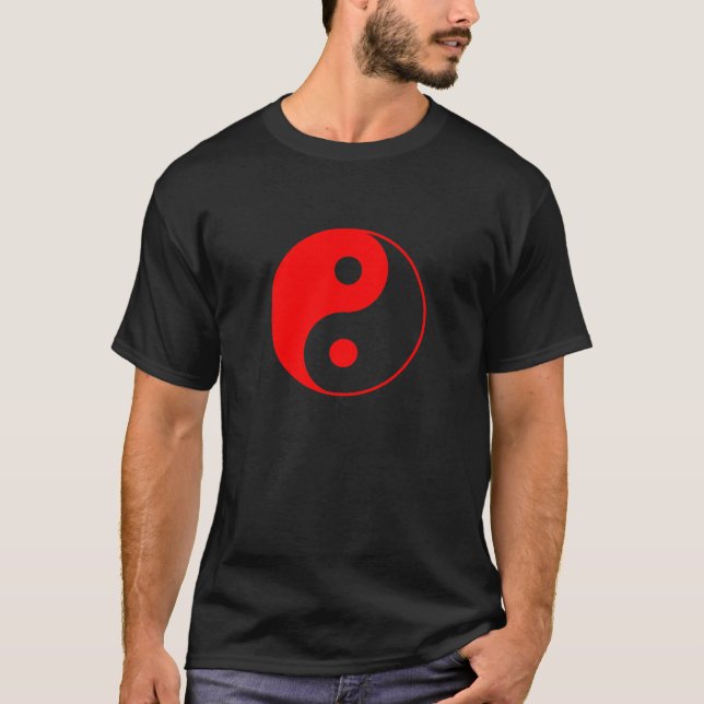T-shirt Symbole rouge de Yin Yang (Devant)