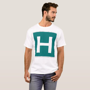 T-shirt Symbole routier de l'hôpital Installation Médicale