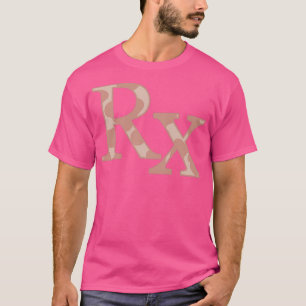 T-shirt Symbole Rx de la pharmacie d'impression de vache r