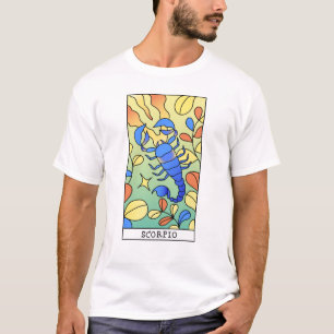 T-shirt SYMBOLE Scorpio Zodiac Art Abstrait Vintage