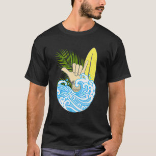T-shirt SYMBOLE Shaka Hang Vintage Loose Hawaii Surf