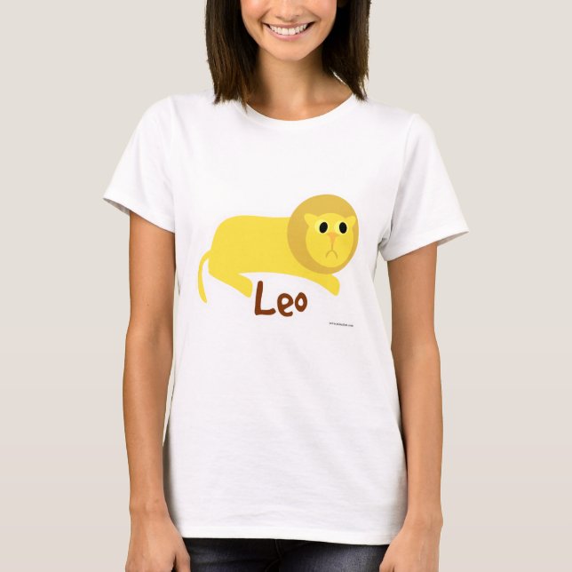 T-shirt SYMBOLE SIGNE D'Astrologie Lion Leo Cute (Devant)